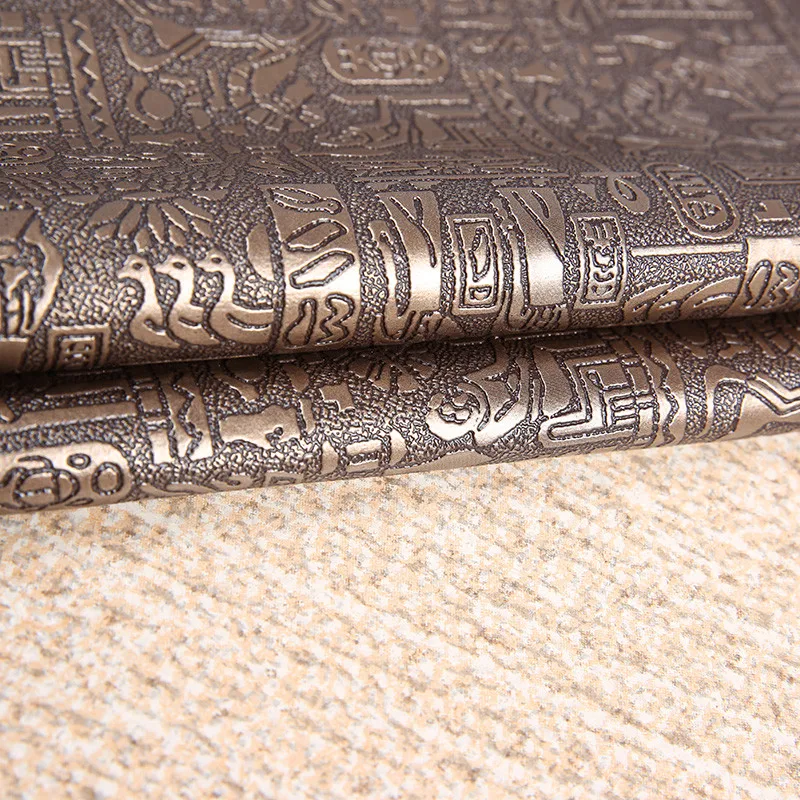 

PVC Leather Fabrics Synthetic Leather Material DIY Handmade Soft Case Tanned Leather Egypt pattern Photographic Background Props