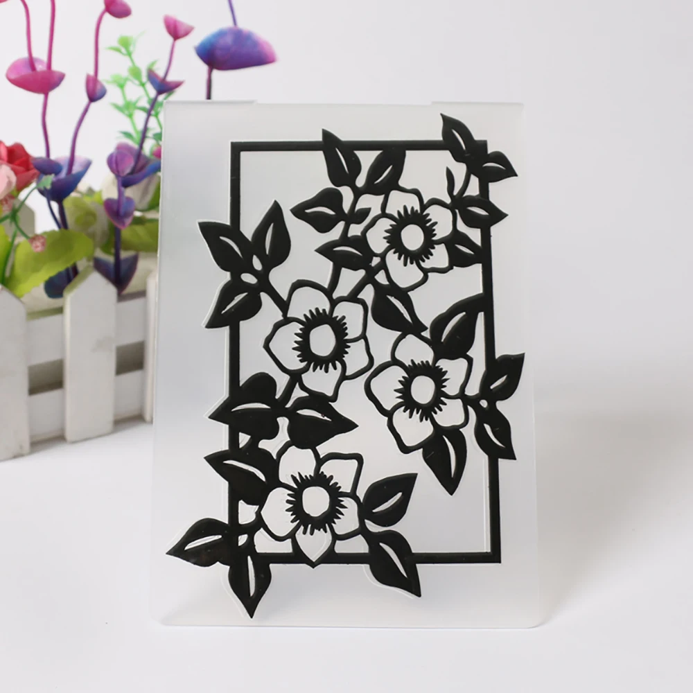 

1Pcs Plastic Template Flower Craft Card Making Paper Cards Photo Album Scrapbooking Embossing Folder Template