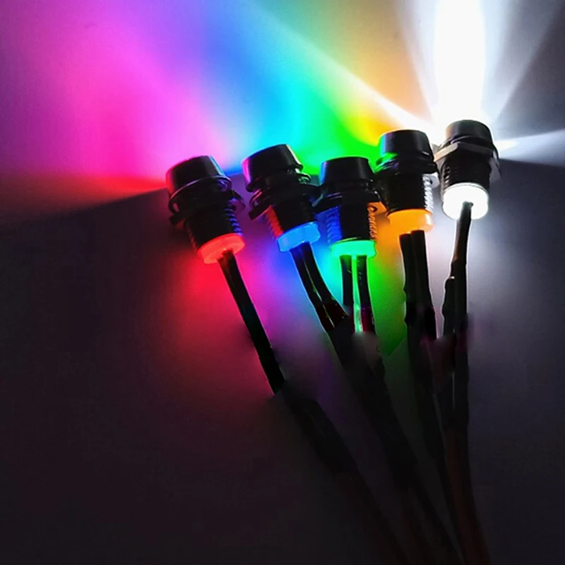 1 x светодиодный индикатор светильник 23 5 см 1/4 &quot12V Светодиодный металла пилот