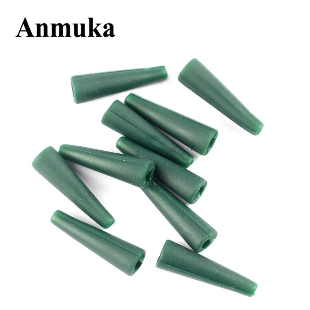 

Anmuka 50PCS/Lot Soft Rubbers Rubber Tail Tubes Carp Fishing Beans Rig Accessory Tackle Carp Rigs