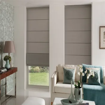 

Window roman curtains roller roman blinds cortina sunscreen roman curtains manual or electric