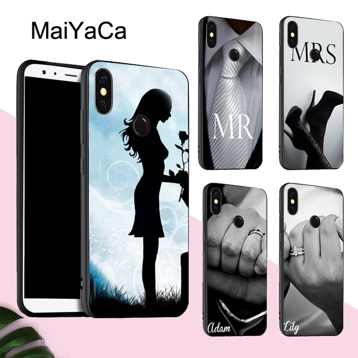 MaiYaCa Couple Wedding Mr Mrs Case For POCO X3 F2 Pro Redmi Note 8 8T 7 9 9S 9A 9C Mi 10 Lite A3 | Мобильные телефоны и