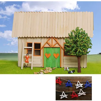 

New10Pieces/Pack DIY Wodden Blocks Sticks Kids Hand Crafts Art Ice Cream Stick 15CM Length Making Funny Block