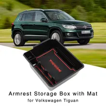 Подлокотник для хранения Коробка для VW Tiguan MK1 2009 2010 2011 2012 2013 центральной консоли перчатки лоток