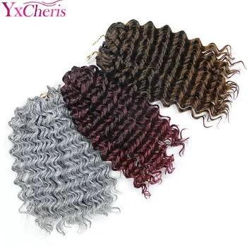 

Crochet Braids Deep Wave 3 Bundles Jerry Curly Synthetic Hair Extensions Ombre Deep Freetress braids Braiding Hair 3pcs/lot