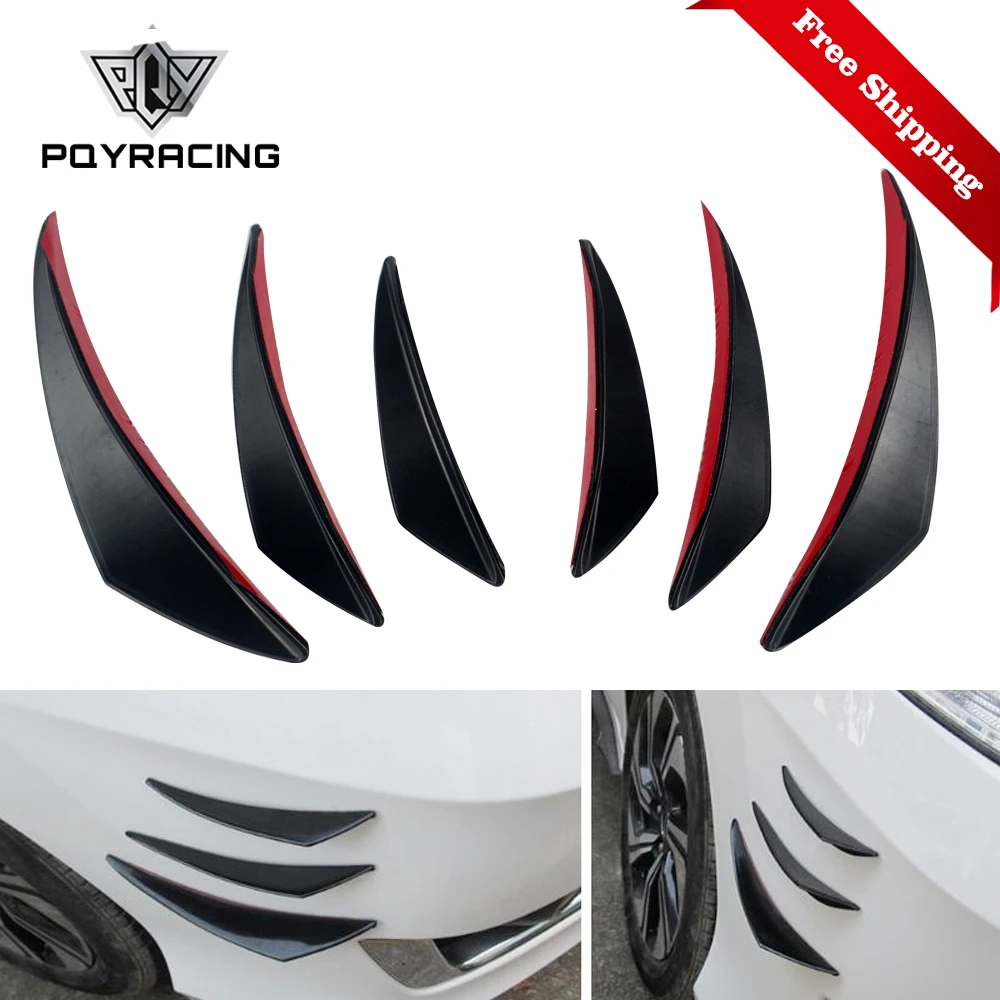 

6Pcs/set Car Front Bumper Lip Splitter Fins Body Spoiler Kit Auto Bumper Stickers Decoration Accessories for Audi for BMW