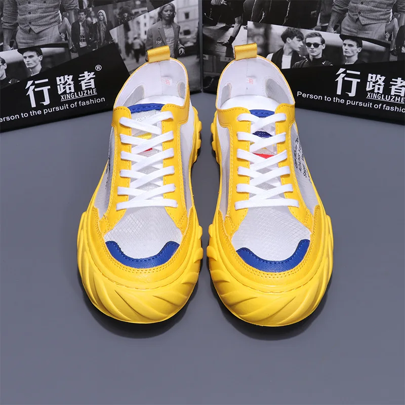 

2019 spring new student Korean casual shoes fashion breathable comfortable men casual sports shoes mesh shoes
