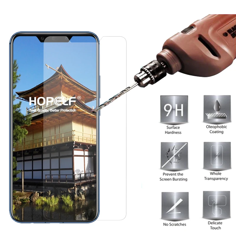 

HOPELF Tempered Glass for Huawei Mate 20 Lite Screen Protector 9H 2.5D Phone Protective Glass for Huawei Mate 20 Lite Glass