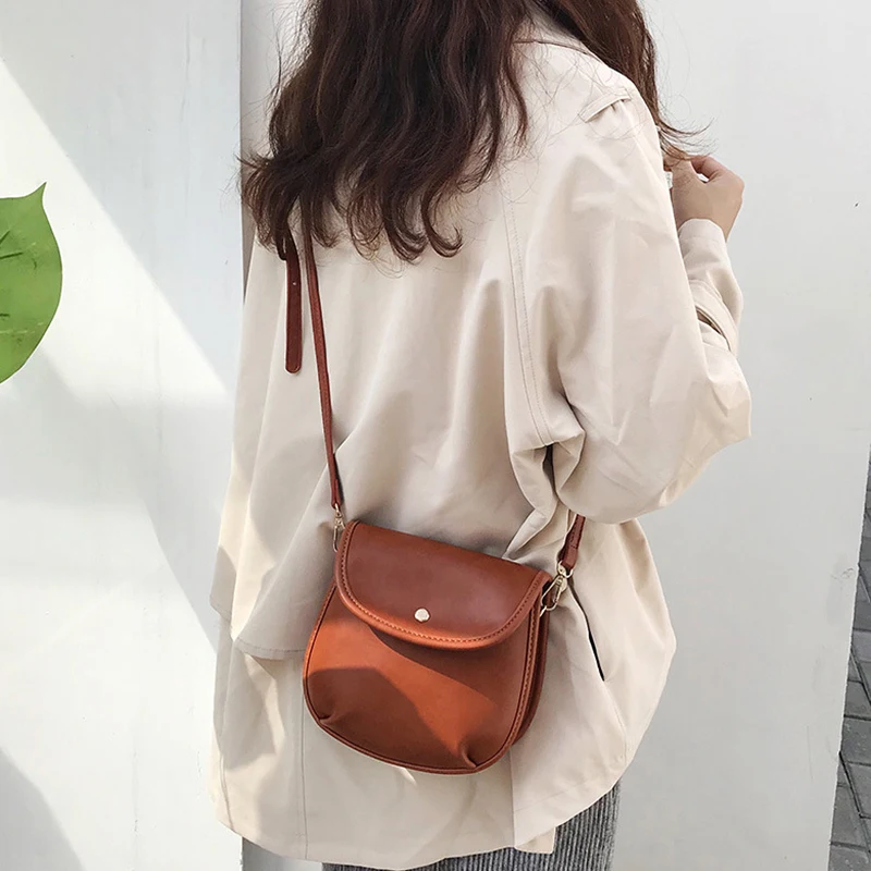 

RanHuang New 2019 Women Brief Shoulder Bags Korean Style Girls Mini Messenger Bags Pu Leather Cute Crossbody Bags bolsa feminina