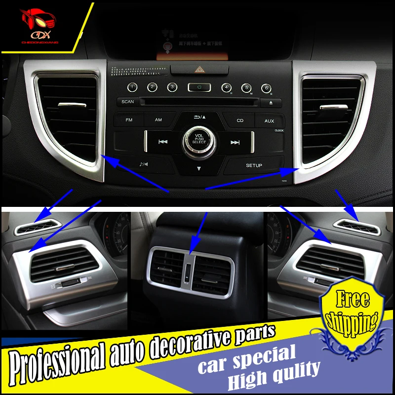 car Styling ABS chrome air outlet Cover trim for Honda CRV 2015 2016