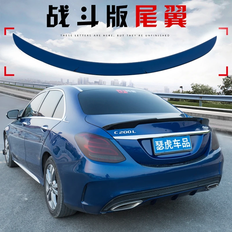 

For W205 Spoiler ABS Material Car Rear Wing Primer Color Rear Spoiler For Benz W205 C180 C200 C260 C280 C300 Spoiler 2015+