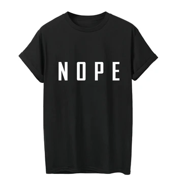 

ONSEME NOPE Letters Printed Tshirt Fashion t shirt Women Round Neck short-sleeved Aesthetic top Comfortable Female t-shirt Q-45
