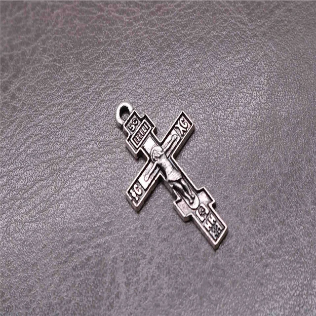 BeierJesus Kreuz männer Edelstahl Teil Gold Farbe Kruzifix Östlichen  Orthodoxen Anhänger Kette Halskette Schmuck BP8-621