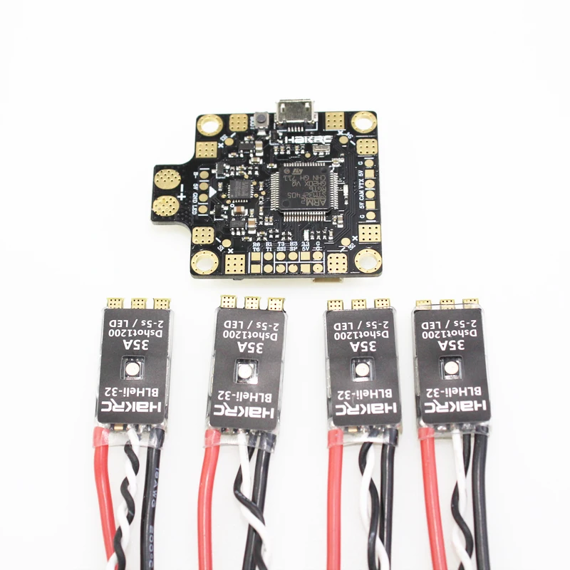

HAKRC F4 Flight Controller Intergrated PDB Betaflight OSD 35A Brushless ESC 2-5S Blheli32 Bit Racing LED For RC FPV Racing Drone