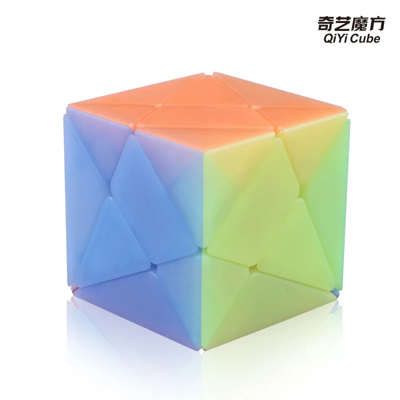 Educativos para Criança Kits de Treinamento do Cérebro Qiyi Geléia Eixo Cubo Mágico Brinquedos Adulto Jogando Stickerless 8 Cubos mágicos