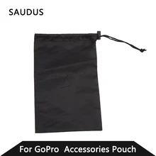 Black Protective Storage Bag Pouch for GoPro Hero 4 1 2 3 3+ Digital Sport Camera Accessories with Rope