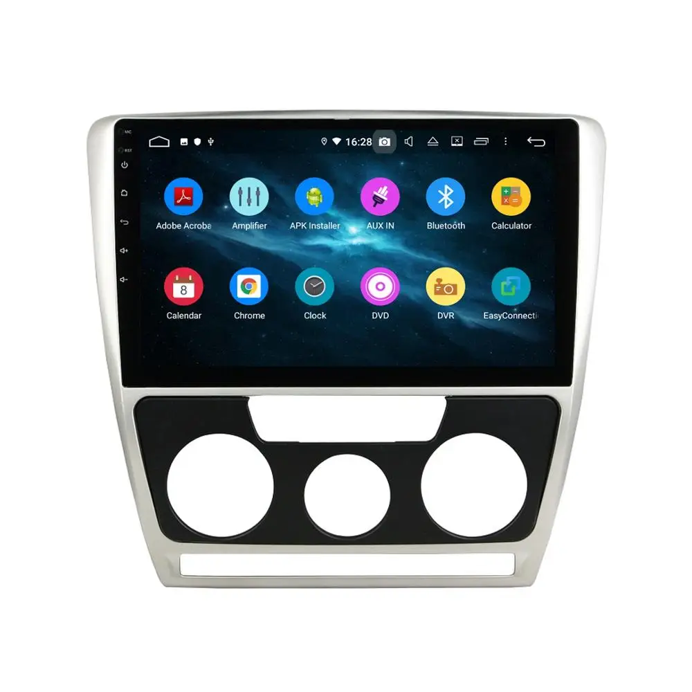 Top DSP 4GB RAM 10.1" Android 9.0 Car Radio DVD Player for Skoda Octavia 2007 2008 2009 With GPS Bluetooth WIFI USB Mirror-link 1