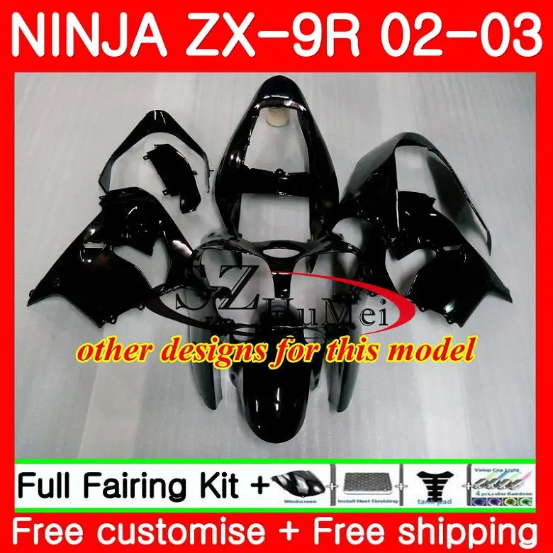 Корпус полностью синий для KAWASAKI NINJA ZX 9R 02 03 ZX900 900 ZX9 R 17SH10 900CC 9 ZX9R 2002 2003 комплект