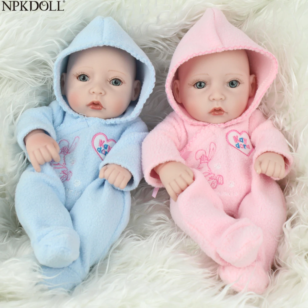 NPKDOLL 25 см силиконовая мини-Кукла Реалистичная мягкая виниловая кукла для всего