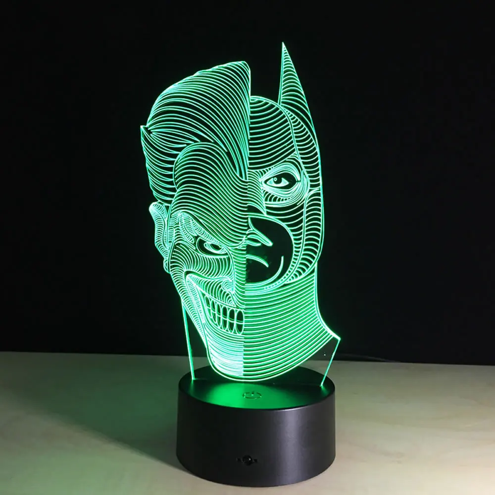Creative 3D illusion Lamp LED Night Lights 3D Double face Acrylic