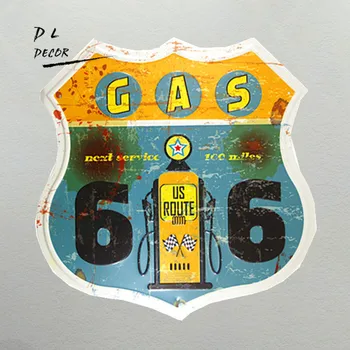 

DL-Gas oil station last changes route66 classic metal sign outdoor wall plaques