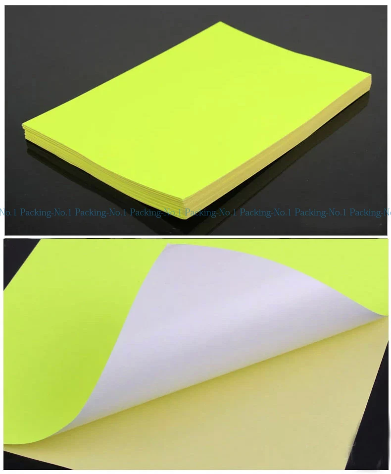 yellow label paper