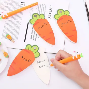 

Creative Kawaii Carrot Note Book Portable Portable Word Diary Card Mini Loose-Leaf Record Book Student Office Stationery