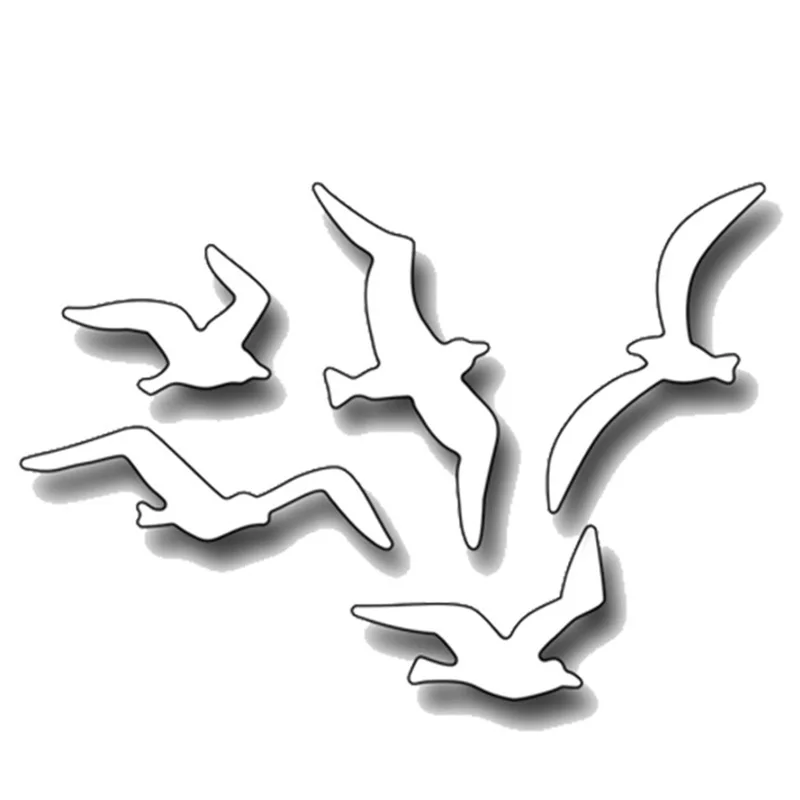 

HamyHo 60*36mm Seagull Frame Metal Steel Cutting Dies Decorative Scrapbooking Craft DIY Embossing Dies for Paper Card Stencil