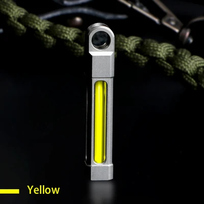Автоматический светильник, титановый сплав, Тритий, газовая лампа, кольцо для ключей, спасательный аварийный светильник s для безопасности и выживания на открытом воздухе - Цвет: yellow