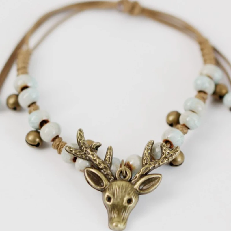 Buy Handmade Bracelets Ethnic Wind Deer Head Bracelet Deer Head 2018 Vintage
