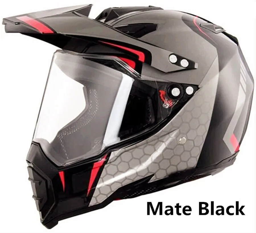 DOT взрослый шлем для Dirtbike ATV Мотокросс MX внедорожный мотоцикл уличный велосипед шлем для езды на снегоходе с козырьком(средний, глянцевый