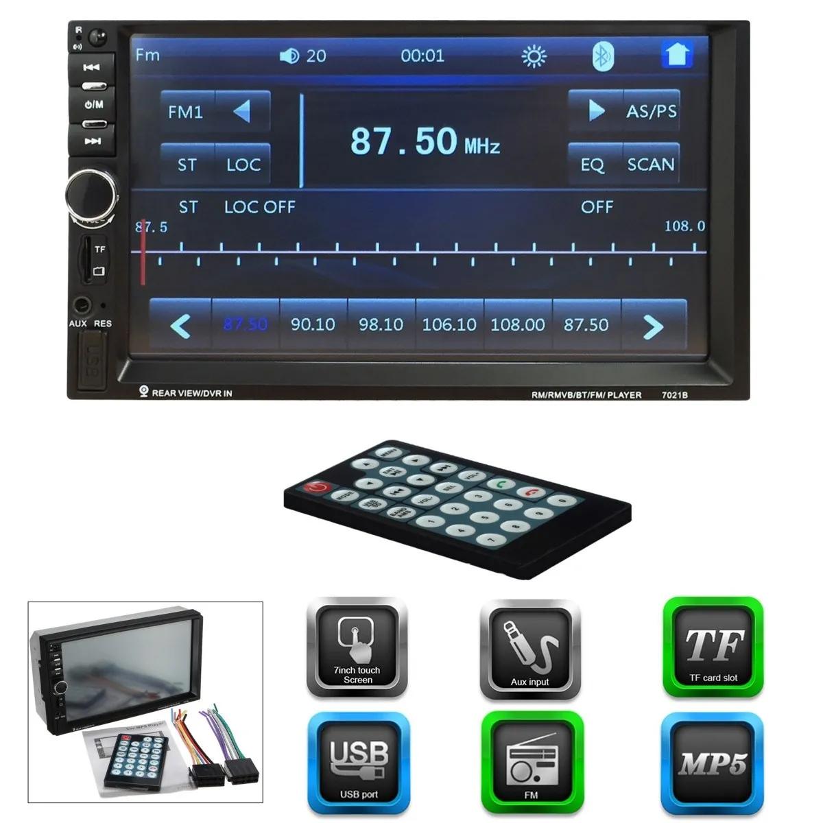7inch Car Radio Bluetooth V2 0 Car Stereo HD Touch Screen MP5 Player SD MMC USB