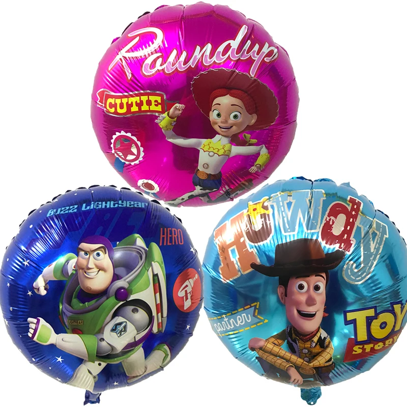 1 шт. 18 дюймов Buzz Lightyear Hudi ковбойские круглые шарики из алюминиевой фольги