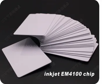 

100 Pcs/lot Glossy Inkjet RFID TK4100 Chip Cards Printable PVC ID Card For Epson Canton Printer Access Control Security Cards