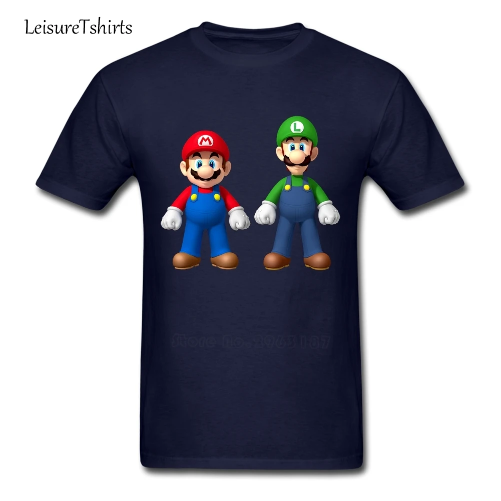 buy Mario amp; Luigi T Shirt Teenage Camisetas Leisure Custom Made Loose T Shirts Men Short Sleeve 100% Cotton Novelty Teenboys Tops
