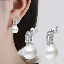 Высококлассные серьги из стерлингового серебра 925 пробы квадратной формы с цирконом пресноводный жемчуг твист Роскошные серьги-гвоздики для женщин brincos pendientes