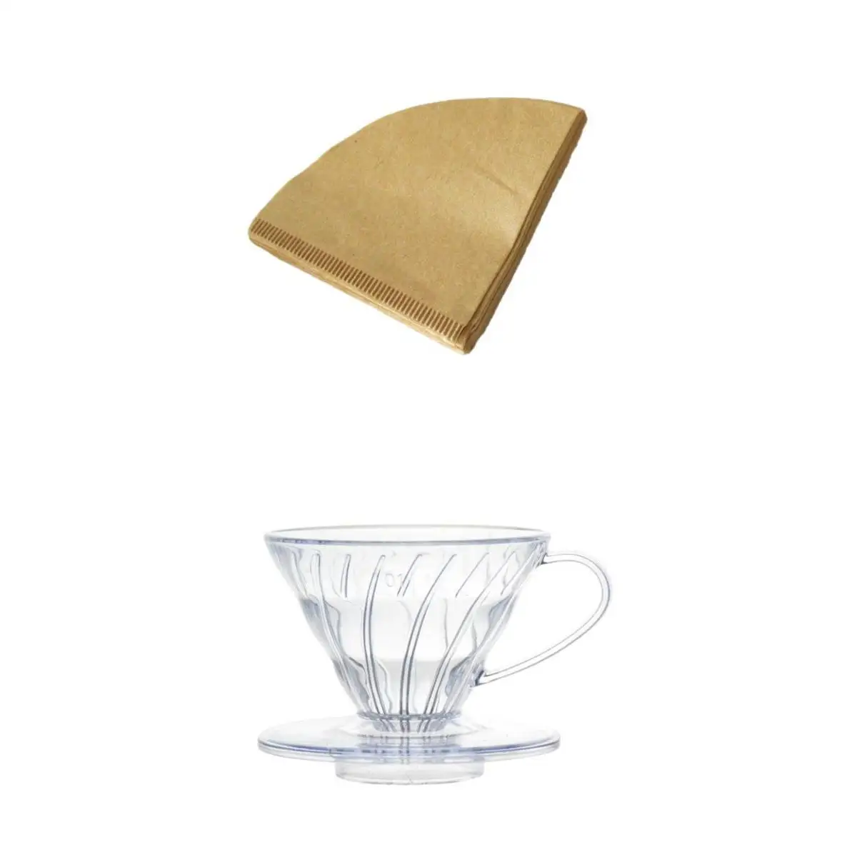 Pour Over Immersion Dripper+ 40Pcs Paper Filters for 1- 2 Cup Coffee Brewing