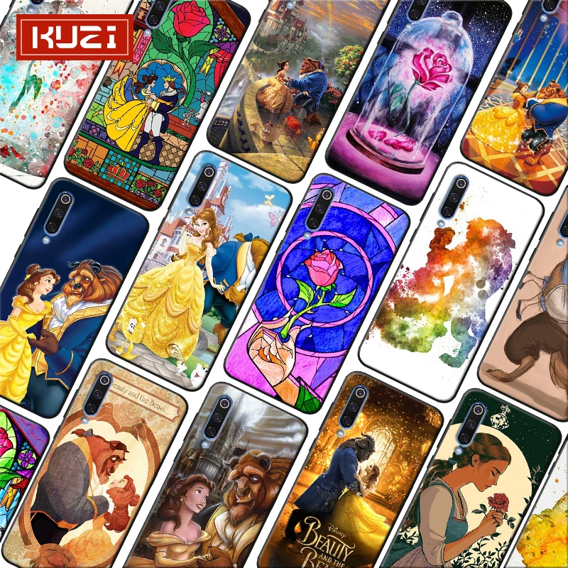 Beauty Beast Rose Princess Soft Silicone Phone Case for xiaomi mi 10 pro 9 9t se 8 pocophone f1 mix 3 |