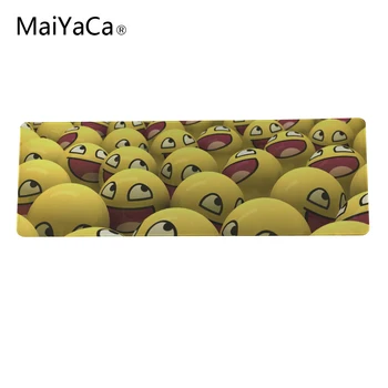 

30x80cm and 30x90cm 2017 New Yellow smiley face Large size computer anti-skid table mats cute cushions kids like gifts