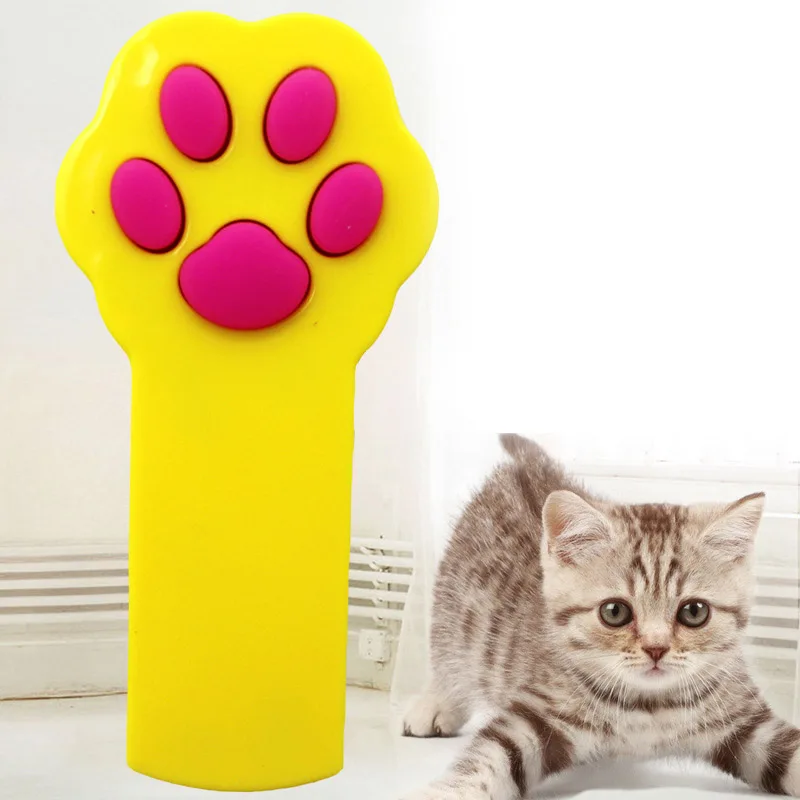 Leewince креативный Забавный Светодиодный лазер для кошек, игрушка для кошек, лазерная указка, ручка, милый котенок, в форме лапы, Интерактивная игрушка
