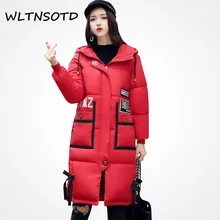 Ukraine Promotion Real Wide-waisted 2017 Winter Jacket Women Pockets Tide And Autumn Warm Parkas Jackets Outwear Long Coats