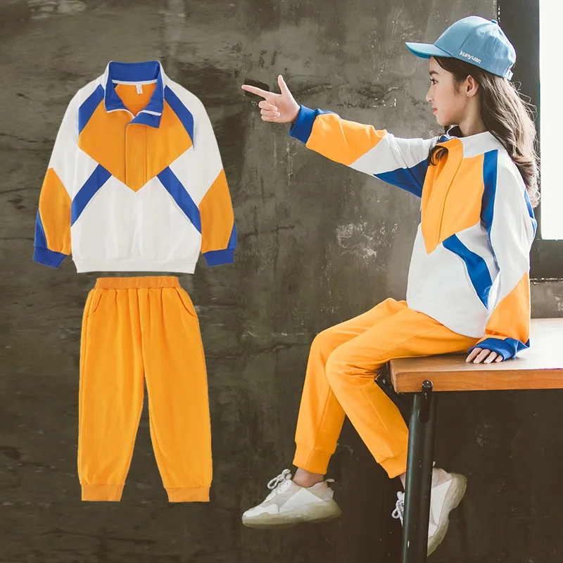 

girls sports suits 2 Pcs spring autumn clothes long sleeve sweatshirt +pants sets for Kids girl clothing casual tracksuit 4-13 Y