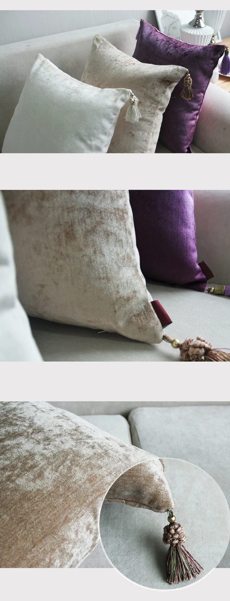 Чехол для подушки в европейском стиле с кисточками, декоративная однотонная наволочка для подушки 45x45/50x50/60x60 см, декор для дивана и стула