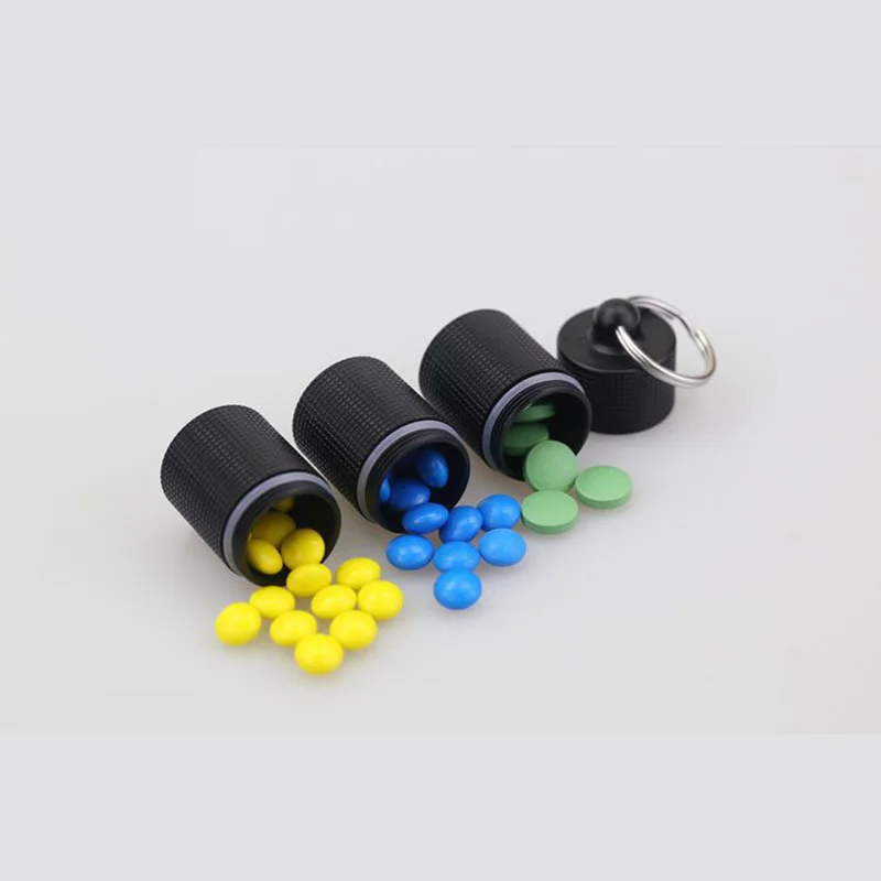 CNC aluminum waterproof pill box small portable metal sealed bottle independent multi-cell container one-week medicine can CNC aluminum waterproof pill box small portable metal sealed bottle independent multi-cell container one-week medicine can