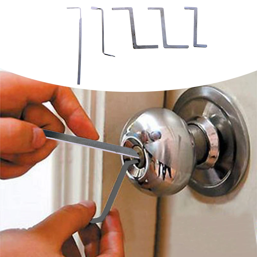 5 قطعة/المجموعة الأقفال Lockpick قفل اختيار مجموعة الأجهزة الفولاذ المقاوم للصدأ صف مزدوج التوتر إزالة السنانير قفل يختار