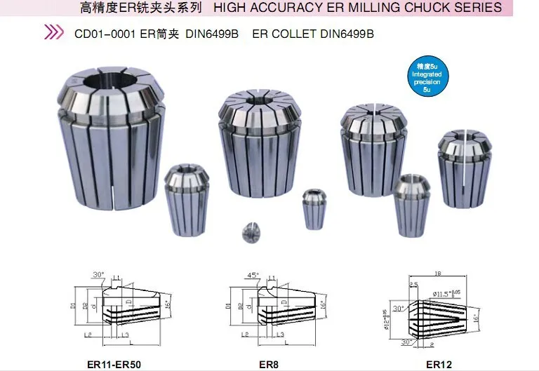 Цанговый ER20 Chuck фрезерные цанги режущие инструменты работать на фрезерные держатель инструмента 1 шт