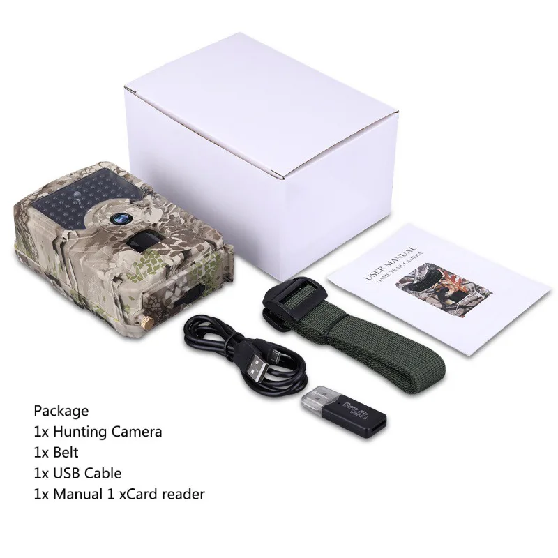 

PR200 Trail Camera 1080P HD IR LED Hunting Camera Waterproof Wildlife Camera Night Vision Photo Traps Scouting Wildlife Motion C