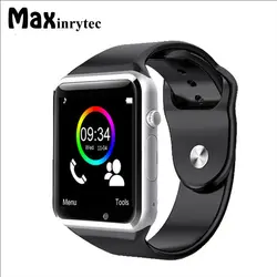 Maxinrytec A1 Bluetooth Смарт часы наручные часы Спорт Шагомер Поддержка sim-карта TF Камера Smartwatch для Android-смартфон