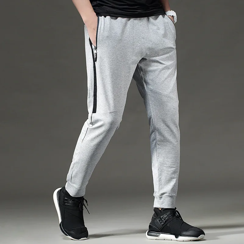 Мужские спортивные штаны лосины из лайкры тонкие леггинсы для бега фитнес Homme мужские спортивные брюки - Цвет: men sport pants