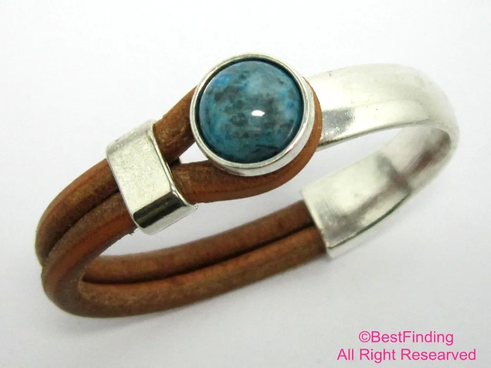 

Half cuff clasps Blue Agate 10x5mm hole Half cuff bracelet clasp